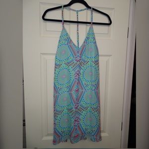 Open back colorful dress